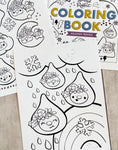 Vol.6 DIGITAL Download 9-page Coloring Book—Weather Friends—8.5” x 11”