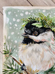 7x10” *Original* Chickadee in Snow