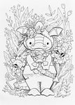 Vol.1 Digital Download 26-Page Coloring Book - Animal Friends—A5