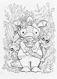 Vol.1 Digital Download 26-Page Coloring Book - Animal Friends—A5