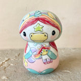 3.5” Rainbow Bonnet Unicorn