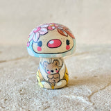 1.4” Tiny Round Mushroom: Sky Blue Bear Cub