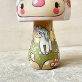 3.2” Magic Mushroom: Pink Cap with Unicorns