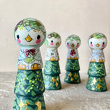 *Original* 4.5” Owl in a Tree with Wreath