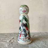 *Original* 5.5” Santa with Donkeys: Red