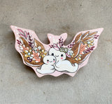 4.45”w Little Spooky Bat—Vintage Pink