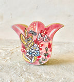 *Reproduction* 3” Chunky Flower (Pink)