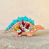 *Original* 4”w Dinosaur: Peach Stegosaurus