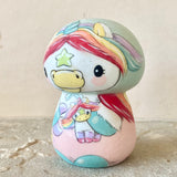 3.5” Rainbow Bonnet Unicorn