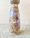 6” Animal Guardian: Lavender Brown Bears