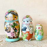 4.5” 3pc Nesting Dolls: High Desert Friends