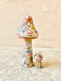 Set of 2: 4” Spice Mushroom + 1.25” Mushroom Baby