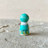 1.2” Tiny Owl Mama: Turquoise
