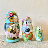 4.5” 3pc Nesting Dolls: High Desert Friends