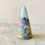 *Original* 2.25” Cone: Snowcapped Dinosaur Mountain: Slate
