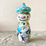 4” Snowman with Acorn Cap: Arctic Blue