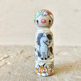 3” Birch Tree with Wild Pony