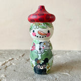 *Original* 4.5” Woodland Snowman with Red Cap