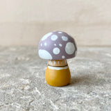1.4” Tiny Round Mushroom: Lavender