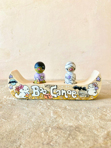 Set of 3: 7” Boo Canoe with Frank & Mummy Friends