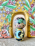 Set of 2: Chunky 6” Beehive and Moon Bee Doll