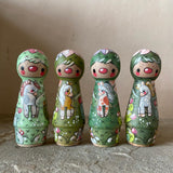 3.25” Cactus with Wild Pony: Paint Chestnut