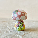 1.4” Tiny Round Mushroom: Rose Wild Pony