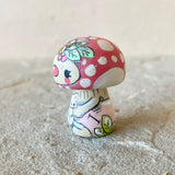 1.4” Tiny Round Mushroom: Cranberry Kitten