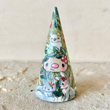 *Original* 3” Tree with Wolf Pups and Owl