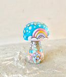 3.25” Mushroom Holding Baby (Blue)