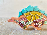 *Original* 4”w Dinosaur: Peach Stegosaurus