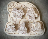 *Engraved* 9.5”h 5pc Rainbow Magic Puzzle