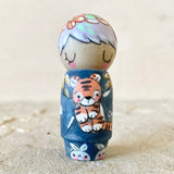 *Original* 2.25” Animal Guardian Boy: Tiger