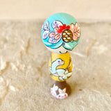 *Original* 2.75” Magnetic Clicques Doll: Boy with Brontosaurus