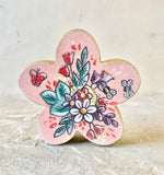 *Reproduction* 3” Flower with Beehive (Pink)