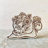 *Engraved* 4”wide Chunky Maple Doll: Snail