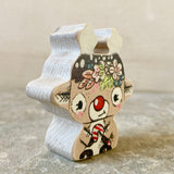 2.25” Archival Printed Jolly Friend: Reindeer