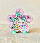 3” Flower with Beehive (Pink)