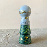 *Original* 4.5” Owl in a Tree with Cardinal