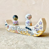 Set of 3: 7” Boo Canoe with Frank & Mummy Friends