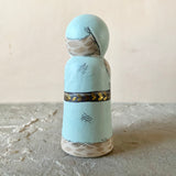 *Original* 4.75” Woodland Santa: Light Blue