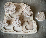 *Engraved* 9.5”h 5pc Rainbow Magic Puzzle