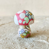 1.4” Tiny Round Mushroom: Cranberry Kitten