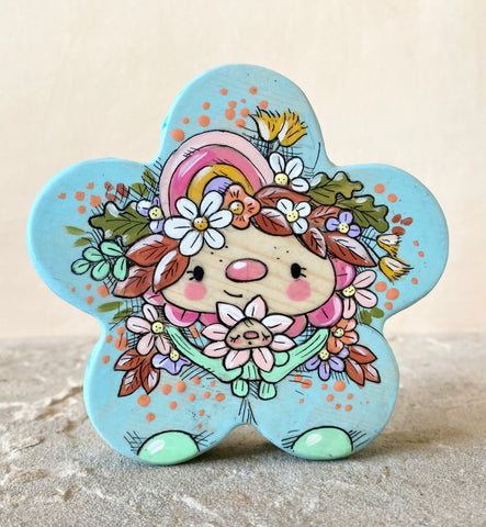 4.25" GEM Flower Mama (Blue)