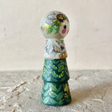 *Original* 4.5” Owl in a Tree with Snowbaby