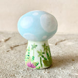 1.75” Blue Mushroom with Bluebird