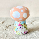 1.75” Peach Mushroom with Bunny