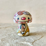 1.4” Tiny Round Mushroom: Rose Wild Pony