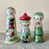 *Original* 4.5” Woodland Snowman with Red Cap