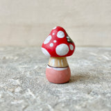 1.25” Tiny Pointy Mushroom: Red